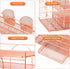 Marbrasse Rose Gold Desk Organizer with 5-Tier Paper Letter Tray, Drawer and 2 Pen Holder