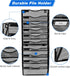Wall File Holder, 10 Pockets Hanging Wall Organizer, Document and Mail Storage for Office, Black