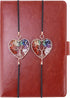 Yoption 2 Pack Tree of Life Elastic Bookmark, Rose Golden Heart Shape Vintage Bookmarks with 7 Chakra Crystals Pendant
