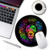 Small Computer Mouse Pad, Round Watercolor Lion Design, Office Non-Slip Rubber Mousepad