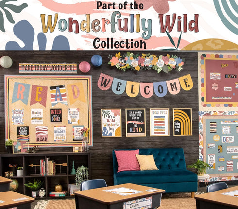Teacher Created Resources Welcome Bunting Bulletin Board, Wonderfully Wild (TCR6677)