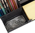 Mind Reader Desktop Organizer, Pen Holder and Clip Basket, Metal Mesh Storage for Office (Black)
