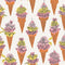 Orange Floral Ice Cream Peel and Stick Wallpaper