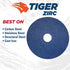 Weiler 59737 Tiger Zirconia Alumina Resin Fiber Sanding & Grinding Disc, 4-1/2" Diameter, 120 Grit, 7/8" Arbor Hole (Pack of 25)