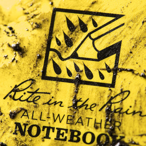 Rite in the Rain Weatherproof Notebook, 4.625" x 7", Yellow Cover, Universal Pattern (No. 373)