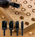 Yakamoz 8Pcs Wood Plug Cutter Set, 1/4 Inch Hex Shank Straight and Tapered Cork Drill Bits Cutting Tool