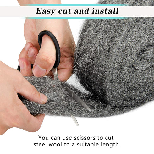 30FT Steel Wool Fill Fabric Roll - Coarse Wire Wool Hardware Cloth DIY Kit for Gap Blocker in Workshop, House