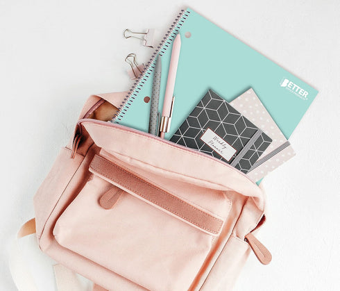 Better Office Products Spiral Notebooks, 6 Pack, 1 Subject, 70 Sheets, 10.5 x 8 inches, Assorted Pastel Colors