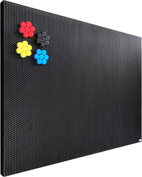 JILoffice 24 x 18 Inch Magnetic Bulletin Board, Great Wall Mounting Board with 40 Magnets for Photos & Messages
