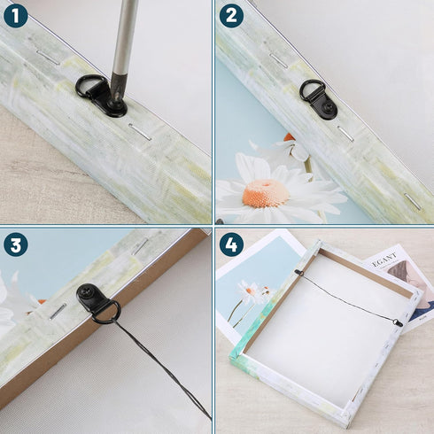 Mr. Pen Picture Hanging Kit, 220pc Black, Wall Hangers, Picture Hooks, Nails, Frame Hanging Hardware