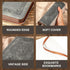 CAGIE Leather Vintage Journal for Men Soft Cover Lined Pages Notebook 180 Lay Flat for Writing Travel Diary, 5.7'' x 8.3'', Grey by CAGIE