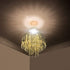 12.6 inches, 3 Waneway Acrylic Chandelier Shade, Ceiling Light Shade Beaded Pendant Lampshade with Crystal Beads