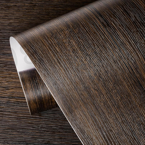 17.7x276 Countertops Counter ReWallpaper Brown Wood Contact Paper Thick Walnut Wood Grain Peel and Stick Kitchen