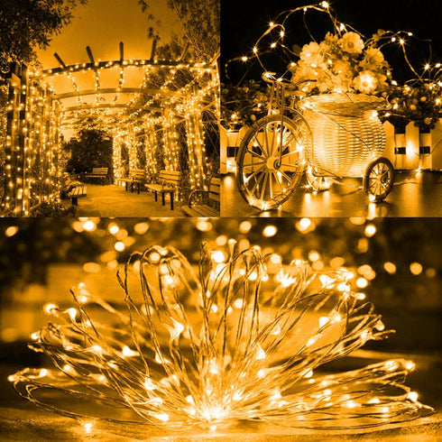 160 480 8 4 Pack TW SHINE Warm White Solar String Lights Outdoor, Total FT LED Solar Powered Waterproof Fairy Lights