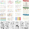 Seasons & Holidays Planner Stickers & Stencils, 22 Sheets Cute Stickers and 6 Stencils for Journals Scrapbooks