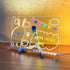 LED Note Board with Colors, 6"x6" Glowing Acrylic Message Board - Light Up Dry Erase Board with Stand & 7 Markers