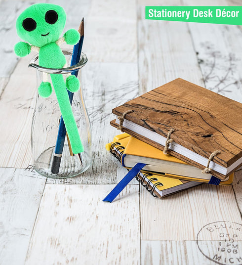 DolliBu Alien Plush Pen Cute and Soft Green Alien Stuffed Animal Ballpoint Novelty Pen Toy, Writing Pen Instrument