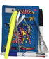6 Piece Protective Lab Coat Pocket Organizer Kit, Beautiful Blue Paisley Pattern