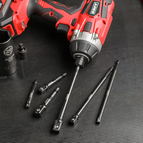 ARES 22025 6-Piece 3-Inch and 6-Inch Impact Grade Socket Adapter Set, Turns Impact Drill into High Speed Socket Driver