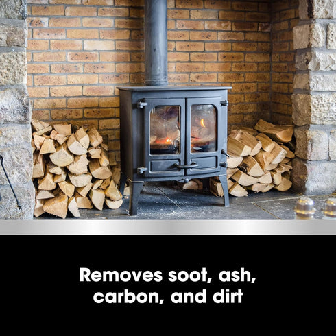 500ml 17 Oz Furniture Clinic Stove Care Kit Clean & Restore Log Burners, Grates, & Fireplaces | Removes Soot & Dirt |