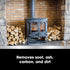 500ml 17 Oz Furniture Clinic Stove Care Kit Clean & Restore Log Burners, Grates, & Fireplaces | Removes Soot & Dirt |