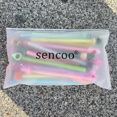 sencoo 24 Pack Cute Cartoon Gel Black Ink Pens, Assorted Styles for Kids Birthday Present, School Prize, Fun Girl Pens