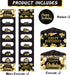 LUCKYQUBE 2pcs Happy Birthday Party Money Envelope for Cash Black Gold Birthday Party Cash Gifts Surprise Money or Gift