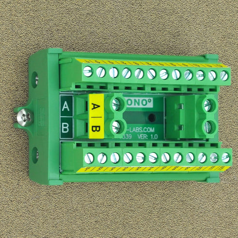 OONO 30A/300V Screw Mount 2x12 Position Terminal Block Distribution Module.