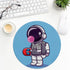 Mouse Pad,Cute Astronaut Holding Skateboard Cartoon Style Funny Round Mousepad,Small Non-Slip Rubber Gaming Pads,Office Dorm Computer Laptop Mouse pad 7.9 x 7.9 Inch,Astronaut Enthusiast Gift by ZNGFON
