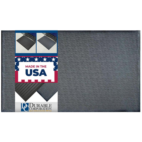 Durable Textured Sponge Vinyl 3/8" Anti-Fatigue Mat, 24" x 36", Black