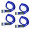 Straps & Buckles - Cinch Tie Down CAM Cargo Utility Lashing Straps - 1" Wide Heavy Duty Webbing (48" CAM - 4 PK, Blue)