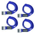 Straps & Buckles - Cinch Tie Down CAM Cargo Utility Lashing Straps - 1" Wide Heavy Duty Webbing (48" CAM - 4 PK, Blue)
