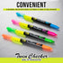 Pentel Twin Checker Dual-tip Highlighter, Chisel Tip, Yellow/Blue Ink, Pack of 12 (SLW8-GS)