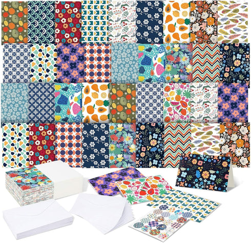 Engrowtic 200 Pcs Blank Cards with Envelopes All Occasion Blank Greeting Cards Notecards