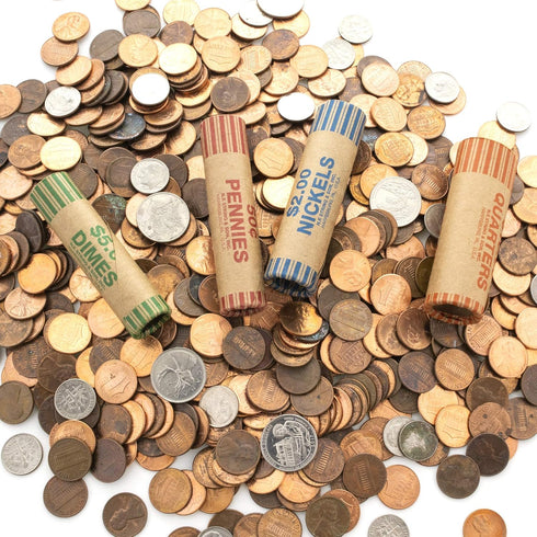 BAZIC Coin Wrappers Rolls, Assorted Quarter Dime Nickel Penny, Made in USA, Durable Preformed Paper Tubes (36/Pack)
