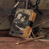 VC Book of Spells Leather Journal, Deckle Edge Paper Grimoire, Printed Journal, Gothic Notebook for Men and Women