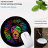Small Computer Mouse Pad, Round Watercolor Lion Design, Office Non-Slip Rubber Mousepad
