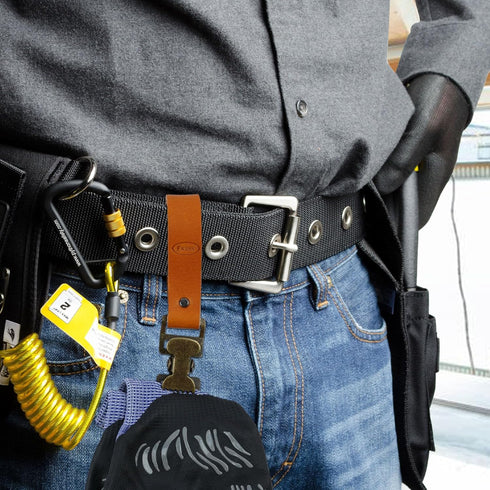 KUNN Heavy Duty Leather Glove Clips, Work Glove Holders, Bronze Clip for Construction