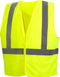 Pyramex Safety Hi-Vis Safety Vest - Reflective Tape, Hi-Vis Lime, Medium