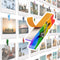 Mini Self Adhesive Clips for Pictures, 20 Pack, Mixed Colors Wood Clip Holders for Wall & Artwork