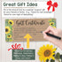 Hadley Designs Kraft Sunflower Blank Gift Certificates, 25 (4x9) for Business Gifts, Christmas, Spa Salon