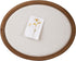 SOFE Oval Framed Linen Bulletin Board, 21 x 17 Inches, Unique Fabric Pin Board for Office Home School with Pins