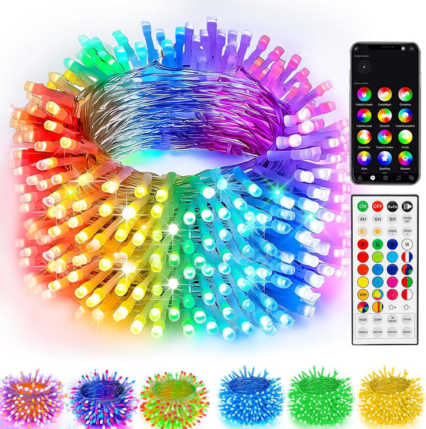 TW SHINE Smart Christmas Lights, 100 LED 33FT Color Changing Halloween String
