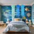 Novobuys 10" Pack 6 Jellyfish Lanterns Hanging Jellyfish Paper Lanterns, Blue Jelly Fish Decoration for Under the Sea