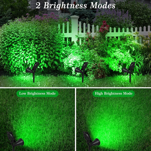 T-SUN Solar Spotlight LED Outdoor Wall Light, IP65 Waterproof, Auto-on At Night/Auto-off by Day, 180 angle Adjustable for Tree, Patio, Yard, Garden, Driveway, Stairs, Pool Area (Green) by T-SUN