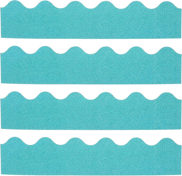 PATIKIL 60 Pack Scalloped Trim Strips, 3" x 1.08ft Bulletin Board Border for Locker Classroom Cork Poster Black Board