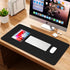 WAYBER Leather Desk Pad Protector, Waterproof Mouse Pad, PU Desk Mat for Office/Home/Work/Cubicle (Black/Red)