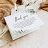 5.5x4.25 Folded Sympathy Thank You Cards - Greenery and Leaves Design, Personalized Memorial Notes, Custom Name Funeral