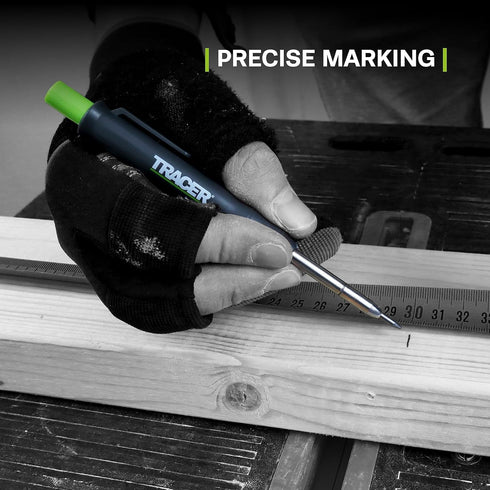Tracer Deep Pencil Marker - Replacement Lead (6 Pack) - All In One Marking Kit for Construction