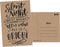 Hadley Designs 50 Kraft Holiday Greeting Cards, Cute Fancy Blank Winter Christmas Postcard Set, Bulk Pack